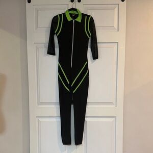 Black and Neon Green Jumpsuit